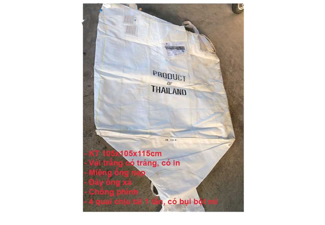Bao jumbo bột mì 850 kg - Bao Jumbo Đồng Nai - Công Ty TNHH Sản Xuất Thương Mại Bao Bì Hoàng Sơn